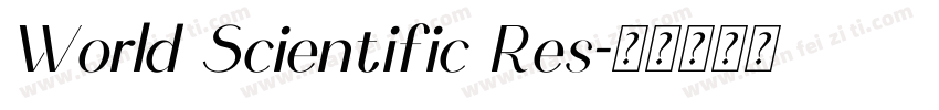 World Scientific Res字体转换